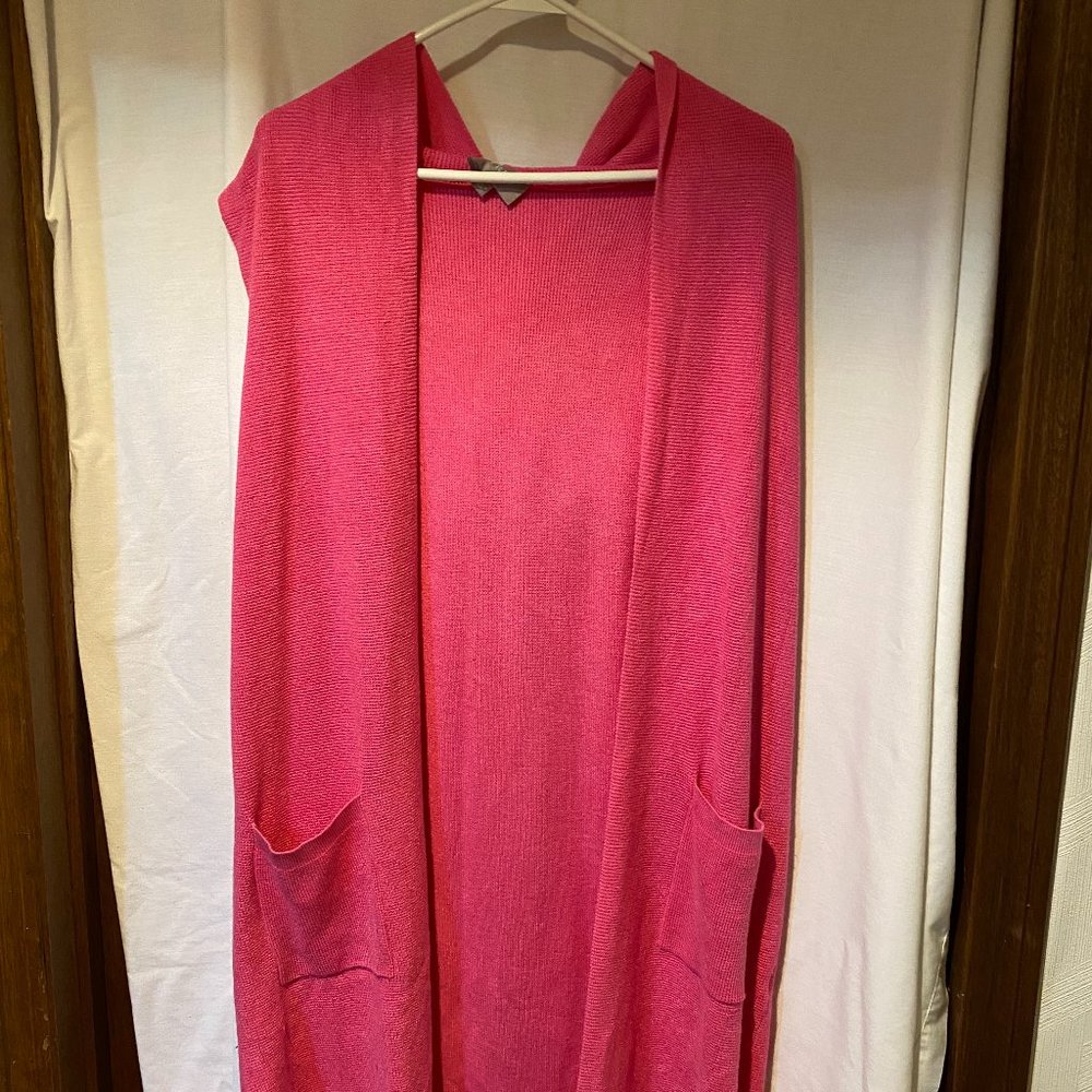 Long hooded sweater vest
